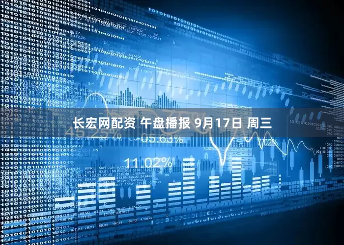 长宏网配资 午盘播报 9月17日 周三